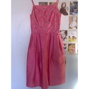 Vintage 1960s Satin Cocktail Dress